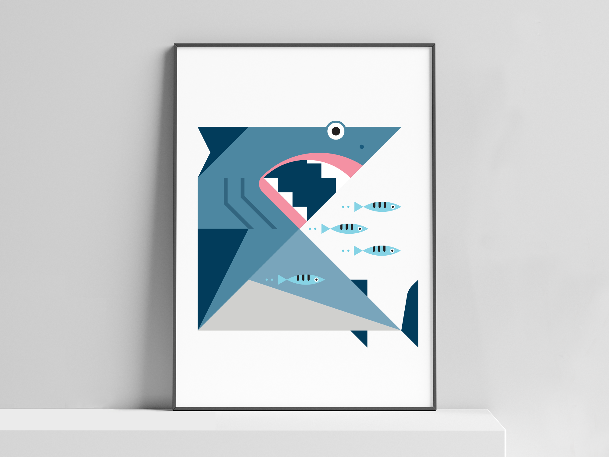 Nature: Shark Modern Art Print Poster — CHRISTOPHER DINA